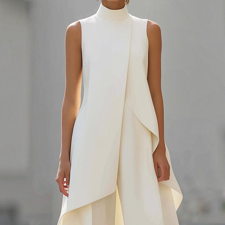 Valentina | Draped Mock-Neck Jumpsuit