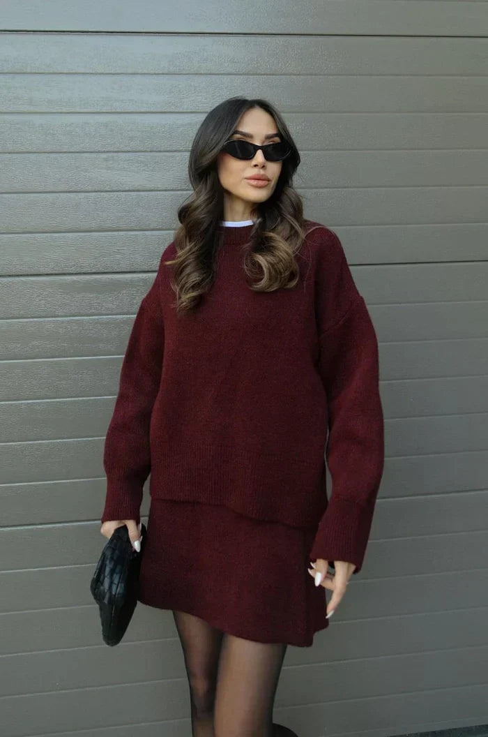 Beatrice | Cozy Sweater & Skirt Set