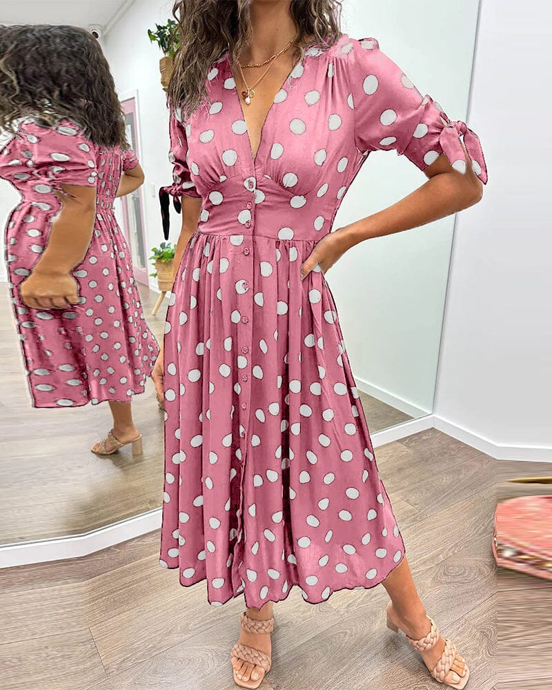 Melanie | Polka Wrap Around Dress