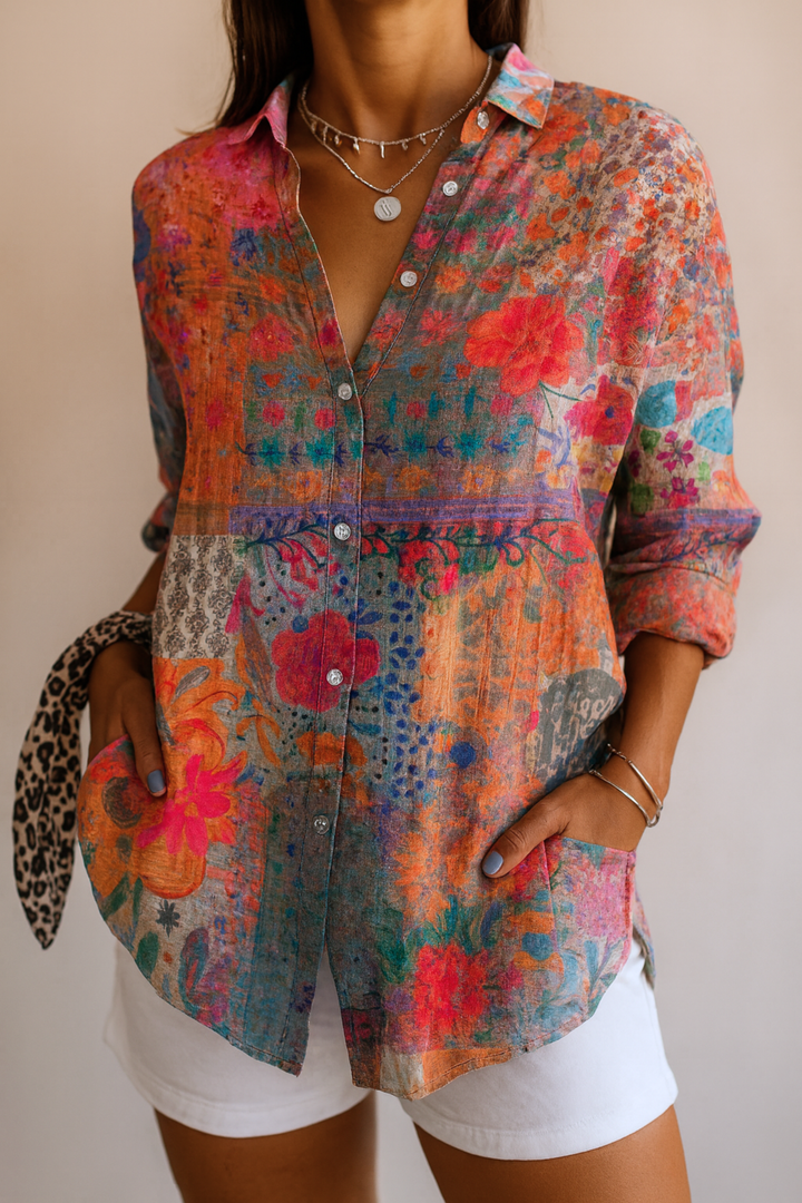 Astra | Colorful Pattern Blouse
