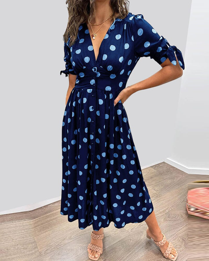 Melanie | Polka Wrap Around Dress