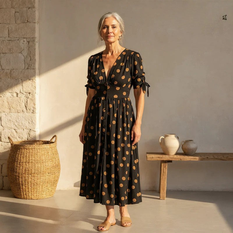Melanie | Polka Wrap Around Dress