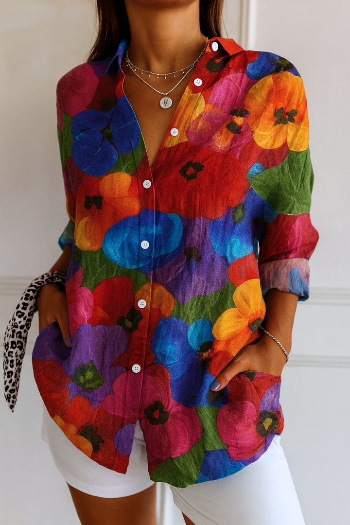 Astra | Colorful Pattern Blouse