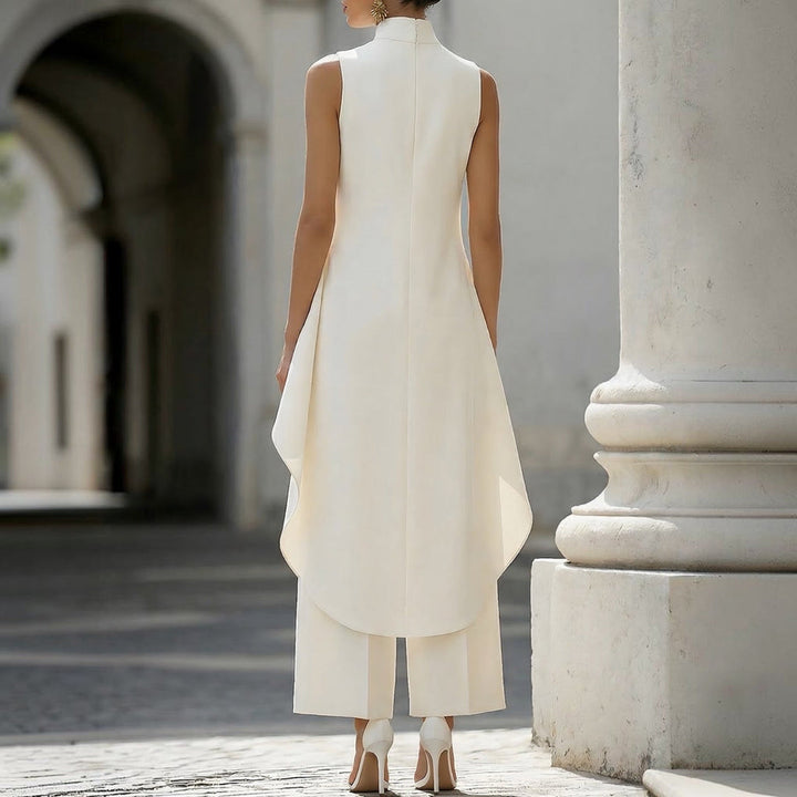 Valentina | Draped Mock-Neck Jumpsuit