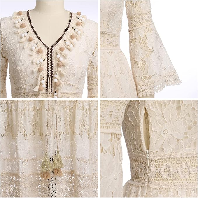 Amara | Elegant Boho Lace Dress