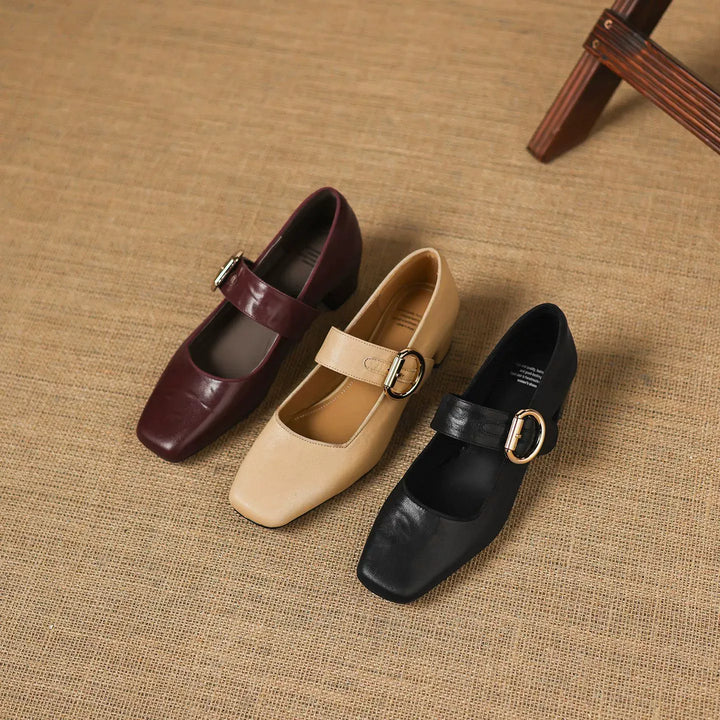 Vivi Genuine Leather Mary Jane Heels