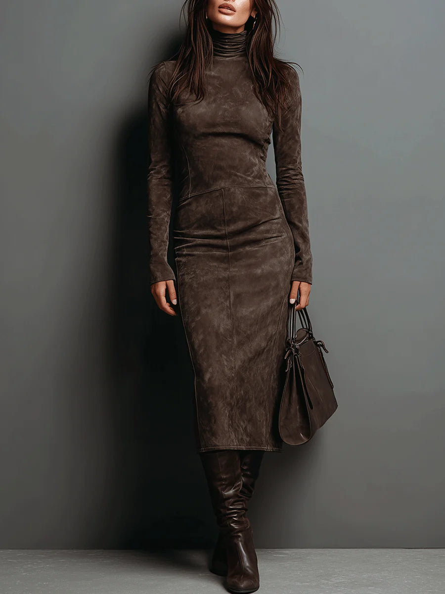 Mildred™ | Elegant High-Neck Maxi Dress