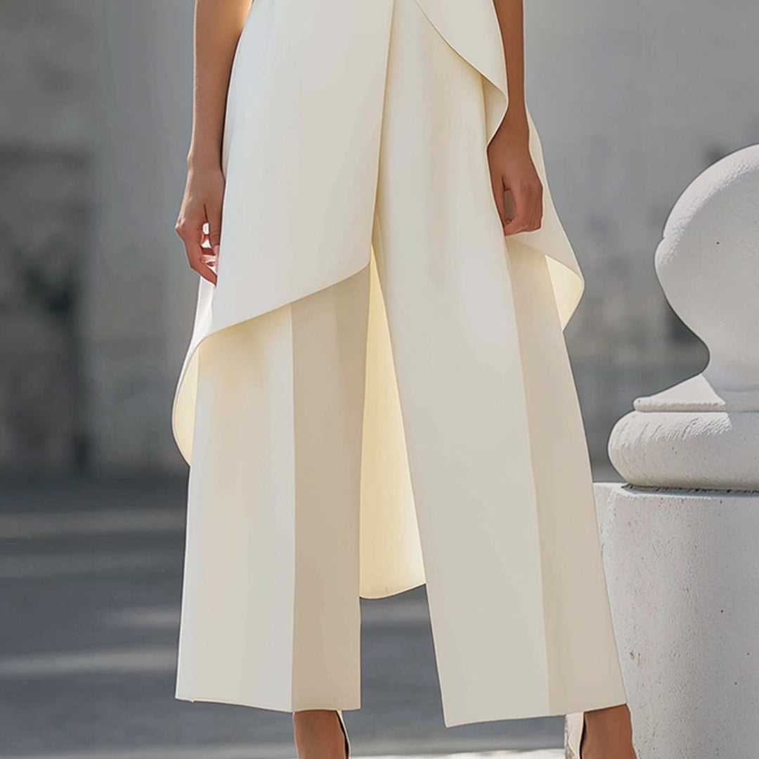 Valentina | Draped Mock-Neck Jumpsuit