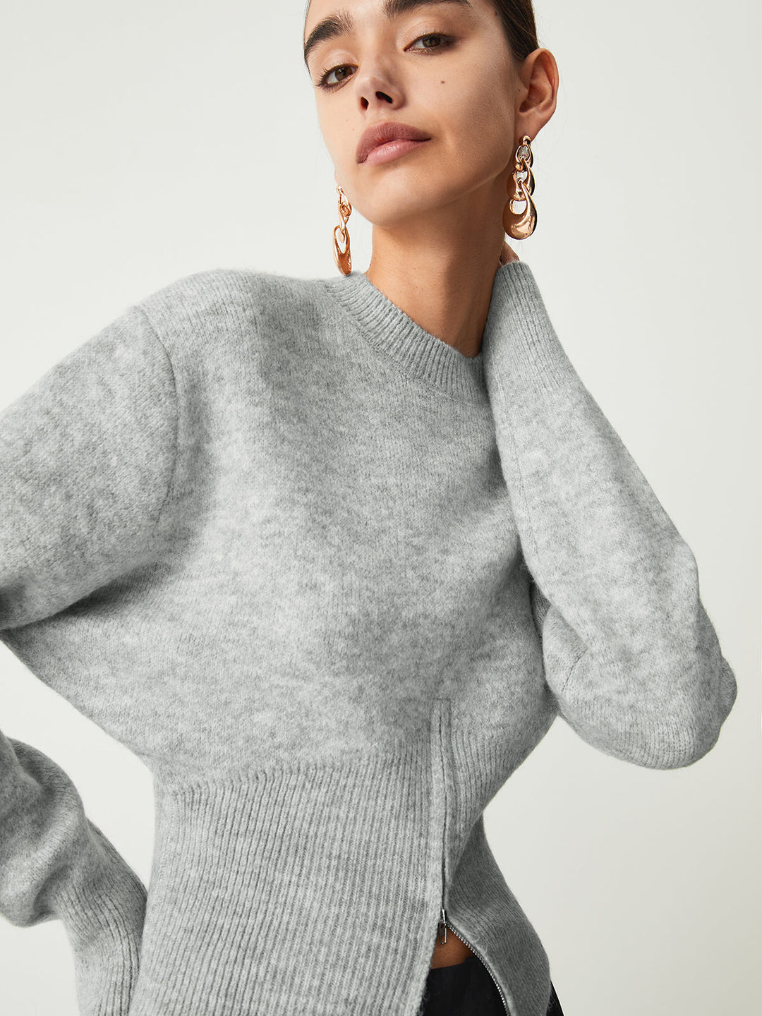 Half Zip Knit Sweater