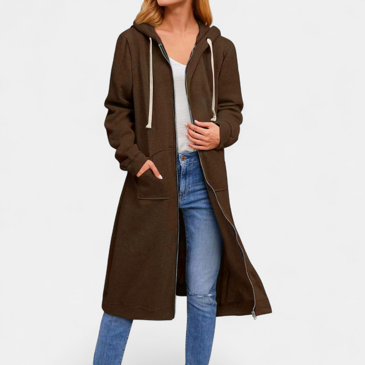 Brixley™ | Relaxed Zip-Up Longline Cardigan