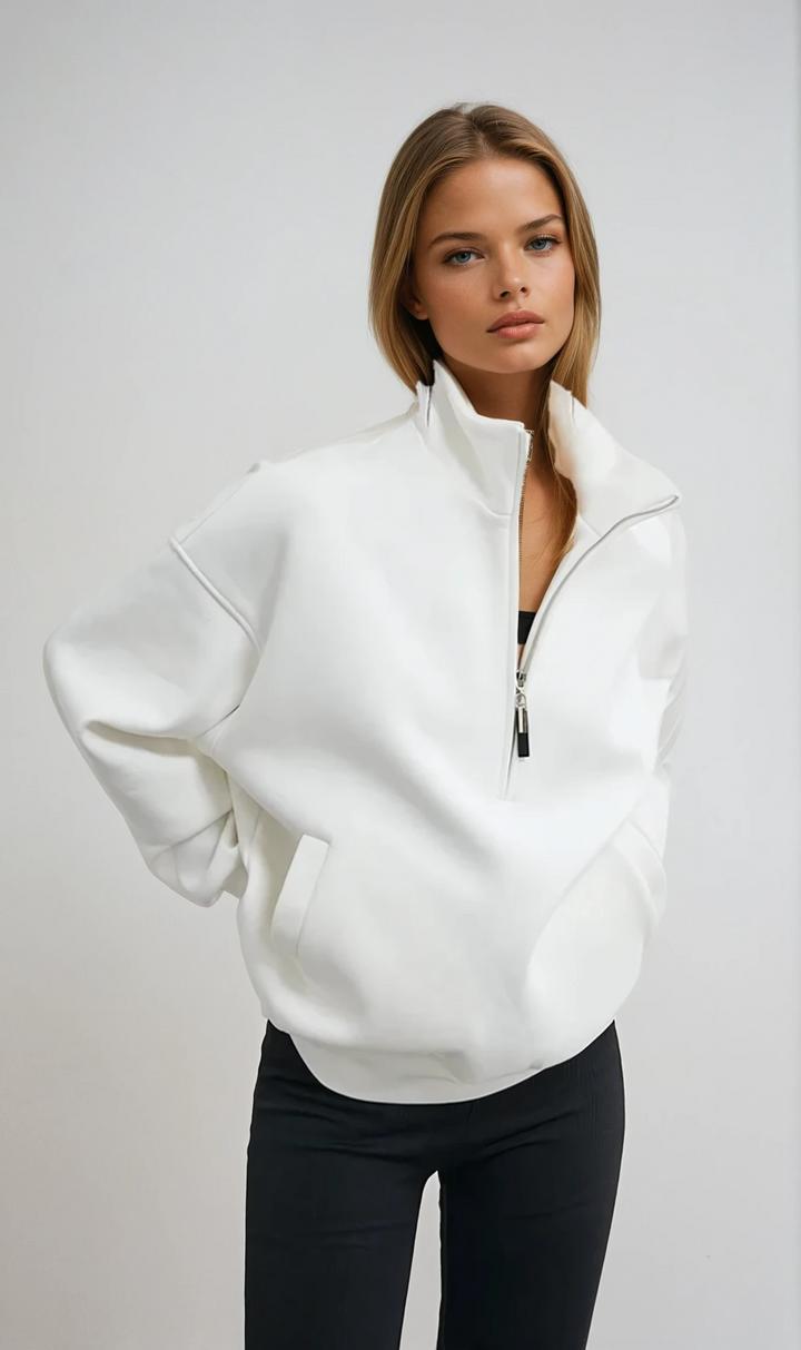 Oversized Half Zip Pullover Hoodie