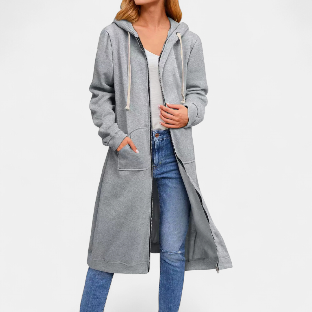 Brixley™ | Relaxed Zip-Up Longline Cardigan