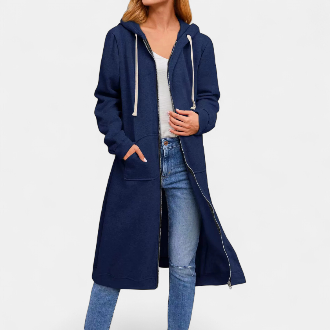 Brixley™ | Relaxed Zip-Up Longline Cardigan