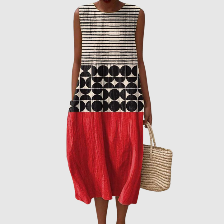 Jane | Colourblock Midi Dress