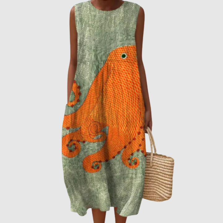Tess | Oceanic Midi Dress