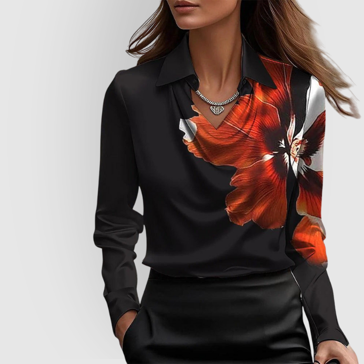 Ava | Glossy Blouse