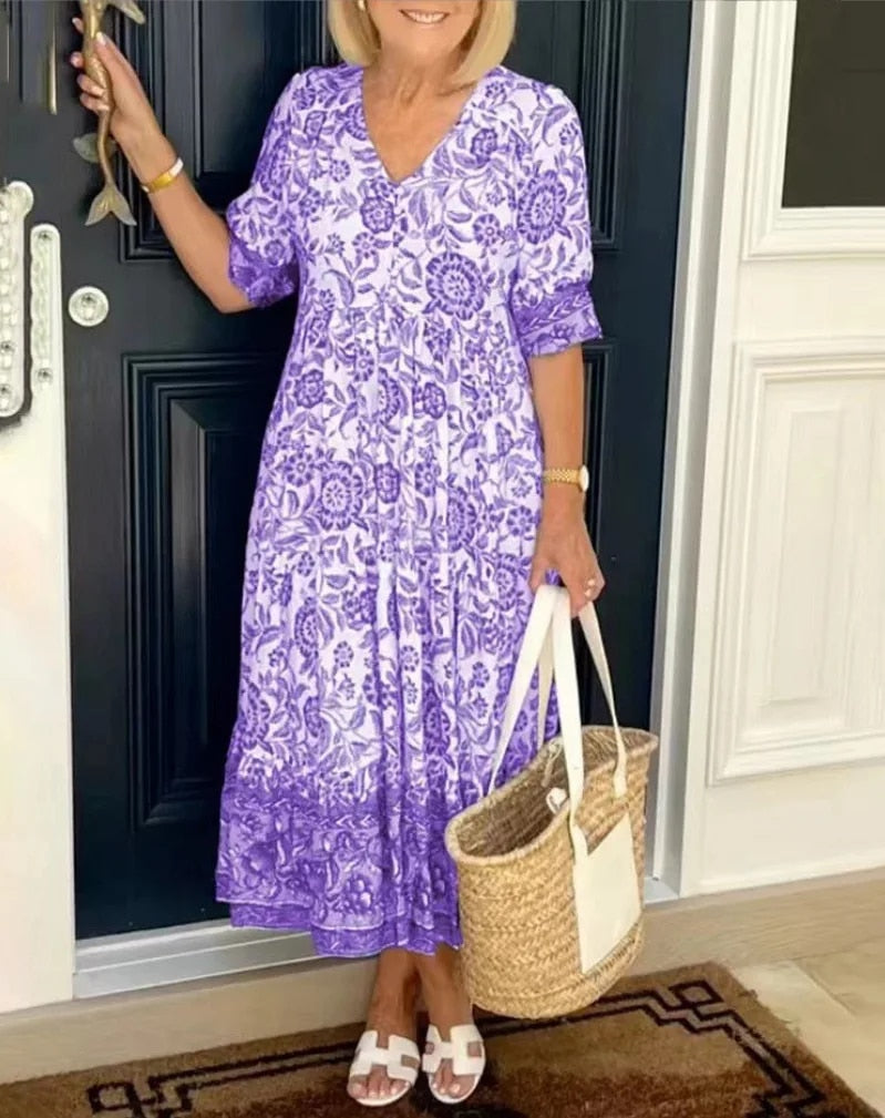 Catherine | Elegant Floral Maxi Dress