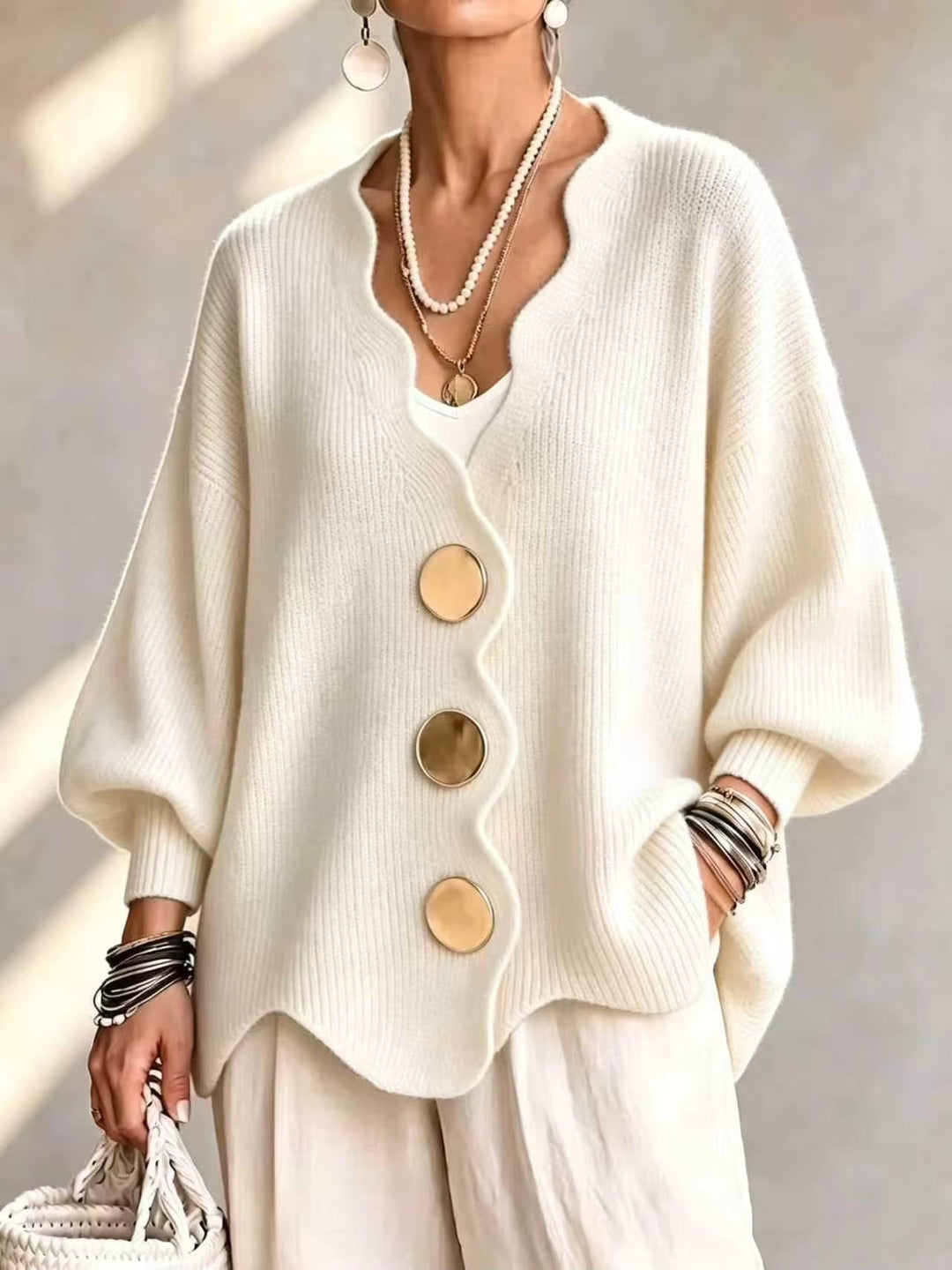 Madison | Loose Button Knit Cardigan