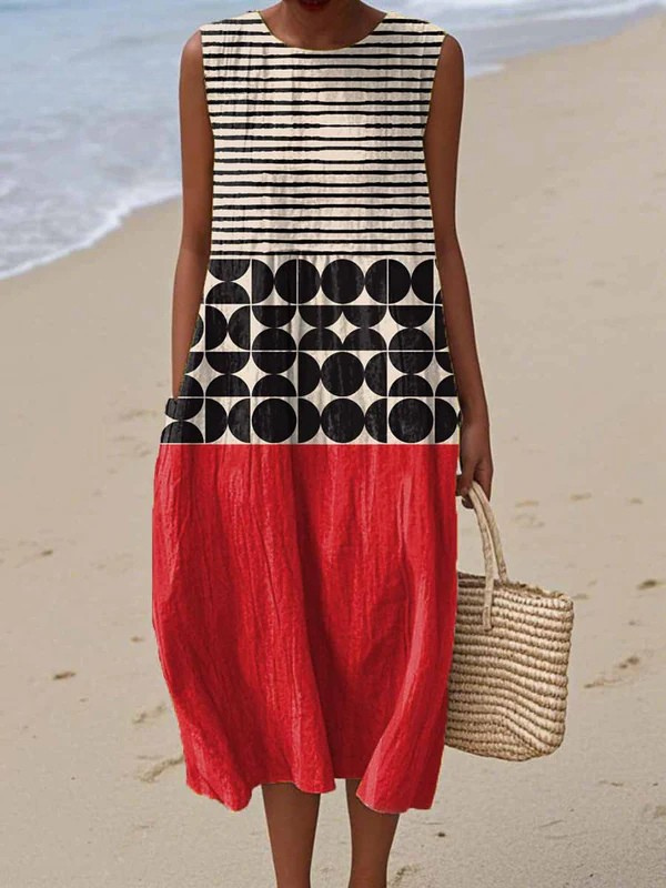 Jane | Colourblock Midi Dress