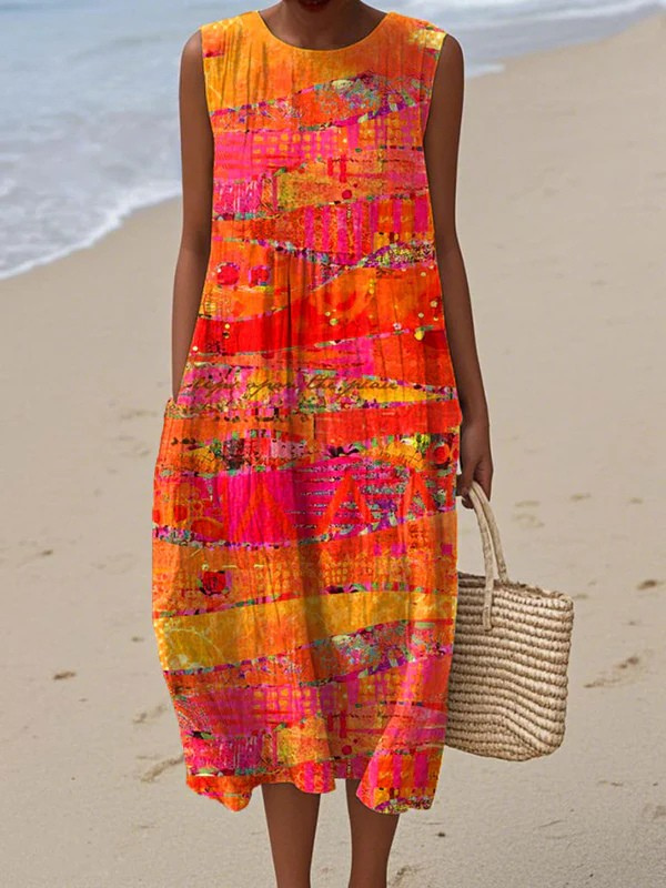 Faye | Sunset Midi Dress