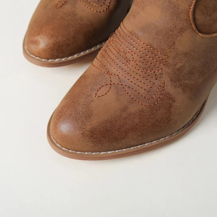 Brown Women's Knee-High Cowboy Boots