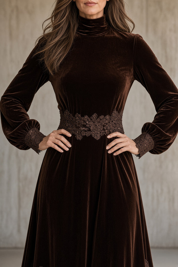 Monica™ | Lace-Trim Maxi Dress