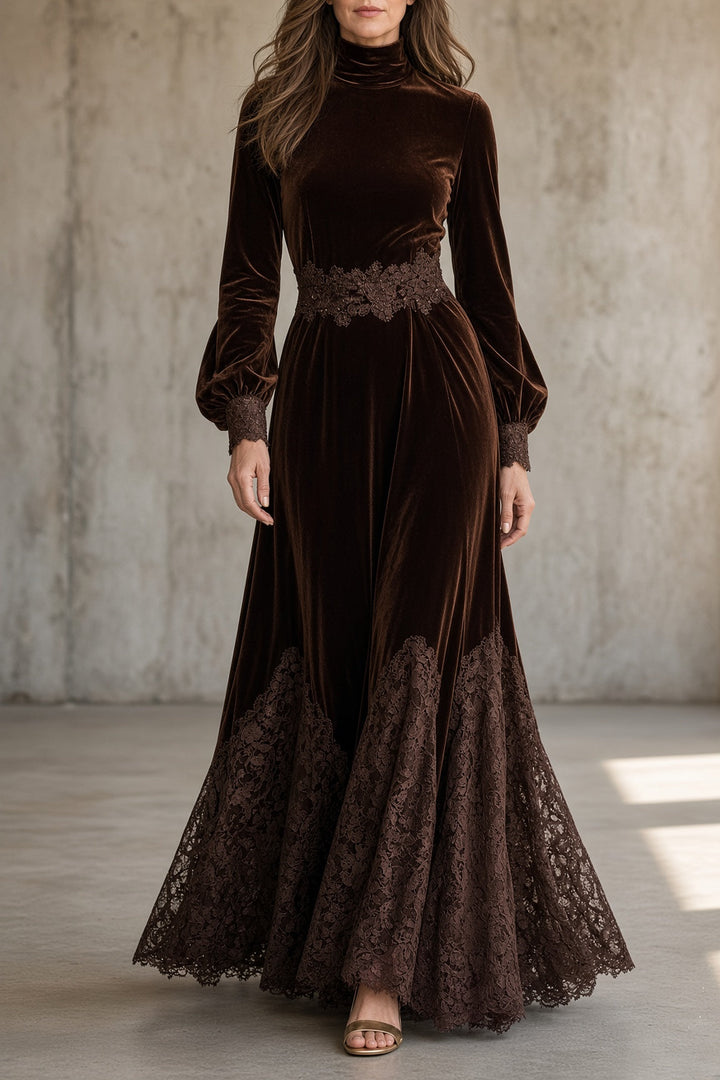 Monica™ | Lace-Trim Maxi Dress