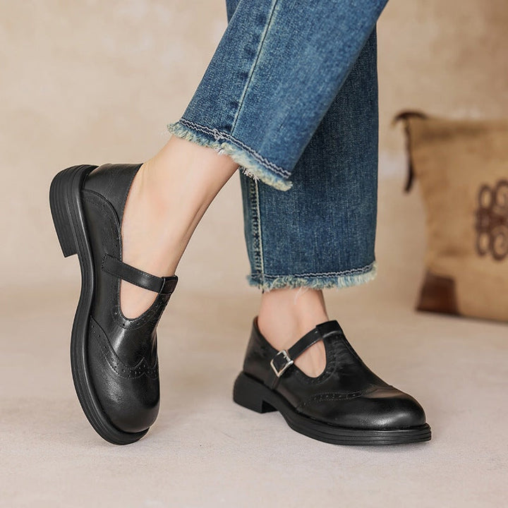 Mattea | Elegant Leather Mary Janes