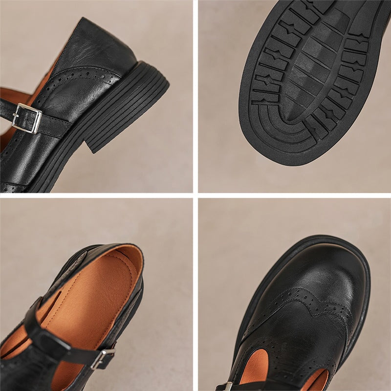 Mattea | Elegant Leather Mary Janes